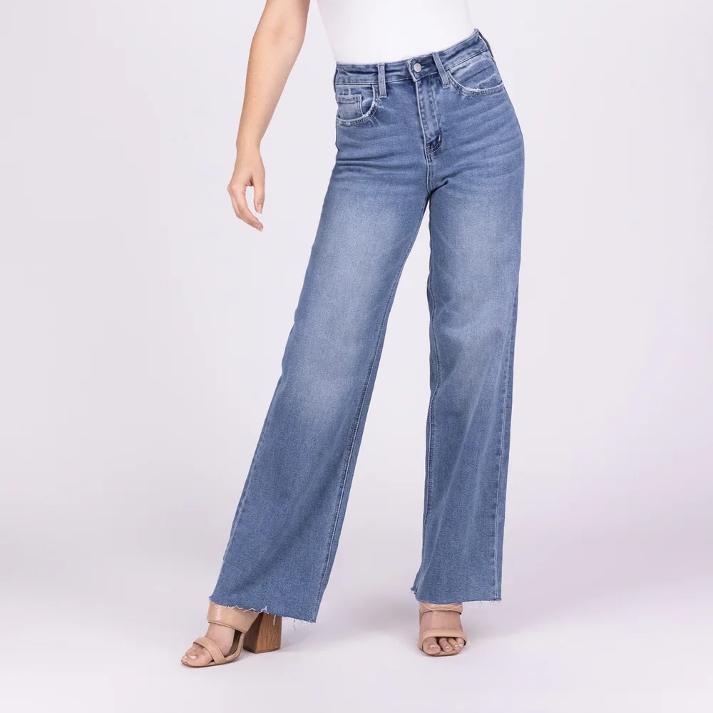 Lovervet by Vervet Wide Leg Jean